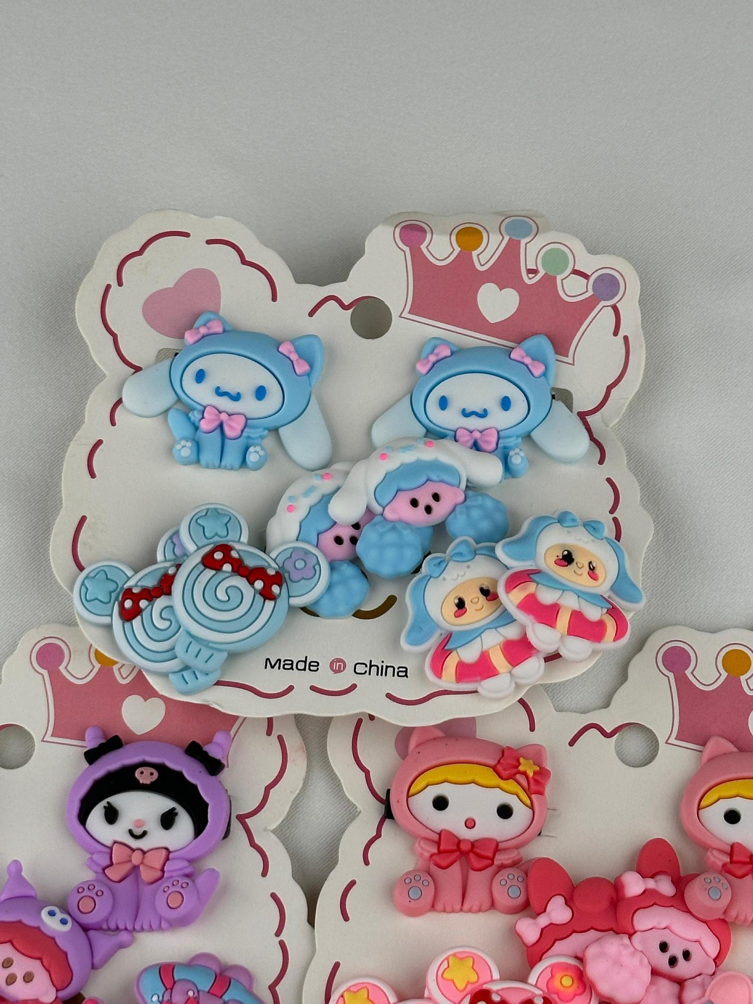 12’li Paket - Sanrio Kuromi Figürlü 8’li Toka Seti