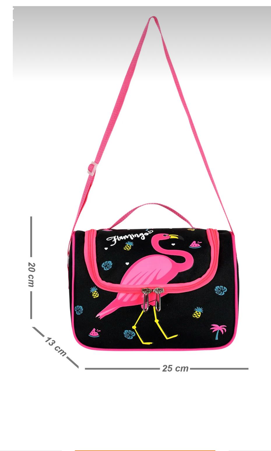1 Adet - Flamingo Temalı Termoslu Termal Beslenme Çantası