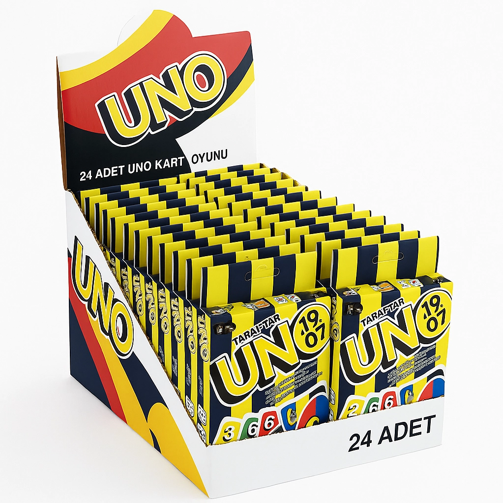 Uno Sarı Lacivert Kalın Kutu Kart Oyunu