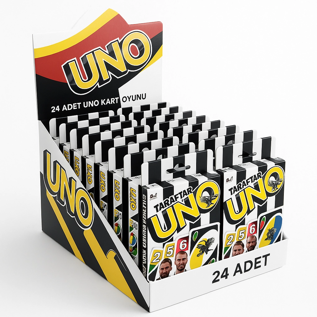 Uno Siyah Beyaz Kalın Kutu Kart Oyunu