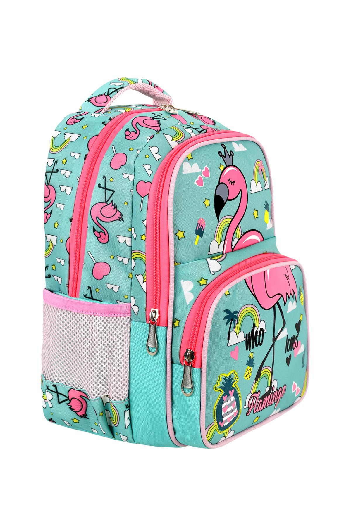Lisanslı Flamingo 3’lü Set İlkokul Çantası, Termal Beslenme Çantası ve Kalem Kutusu Seti