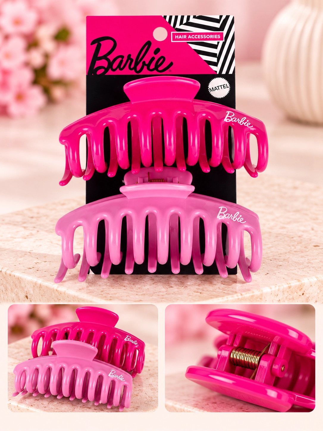 Pembe Karışık Mandal Toka