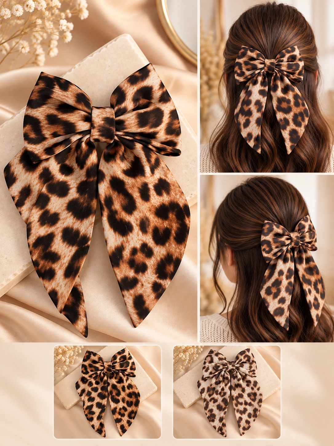 Leopar Desen Otomatik Pens Toka