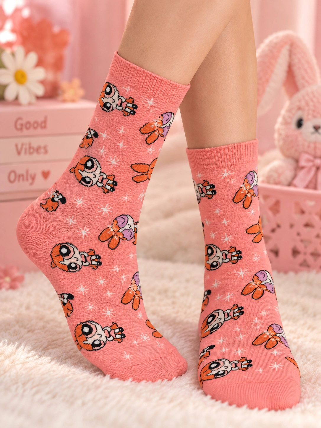 Powerpuff Girls Figürlü Çorap