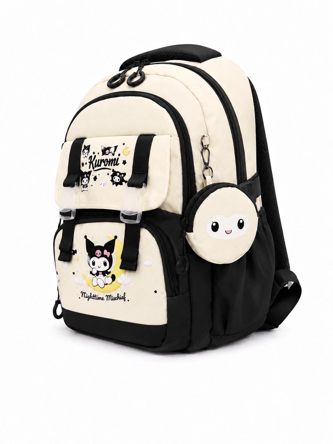Kore Kawaii 4’lü Okul Çantası Seti Ortopedik Sırt Çantası - Twill Kumaş, Termal Beslenme Çantası, Kalemlik ve Cüzdan