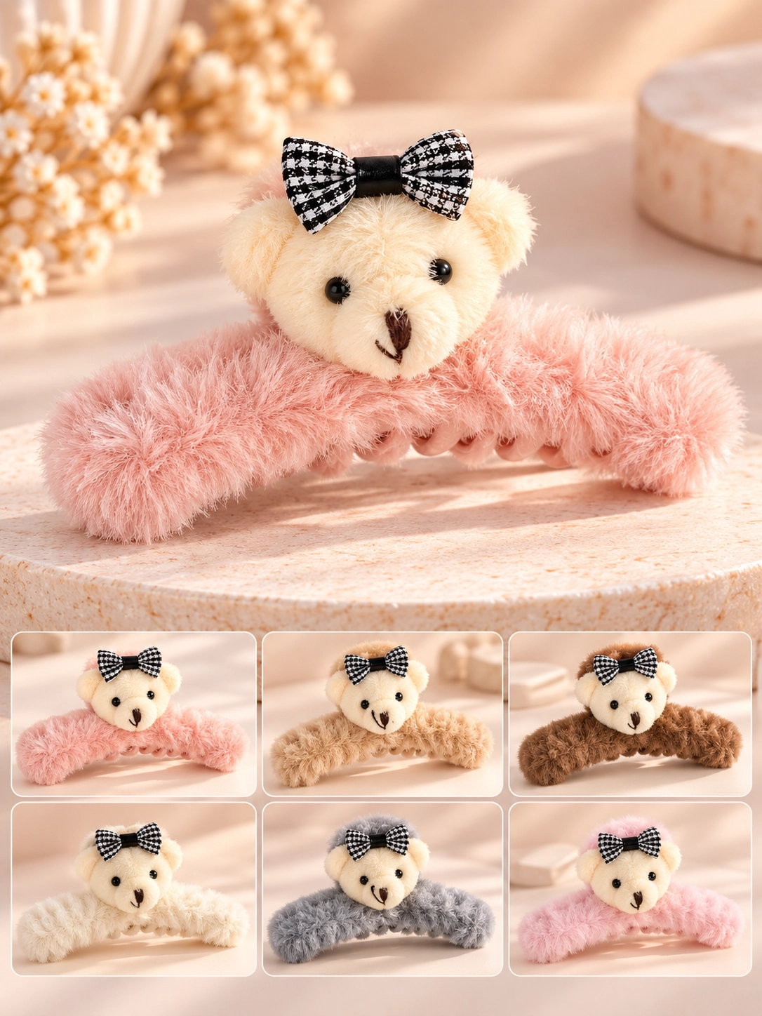 Peluş Dokulu Mandal Toka