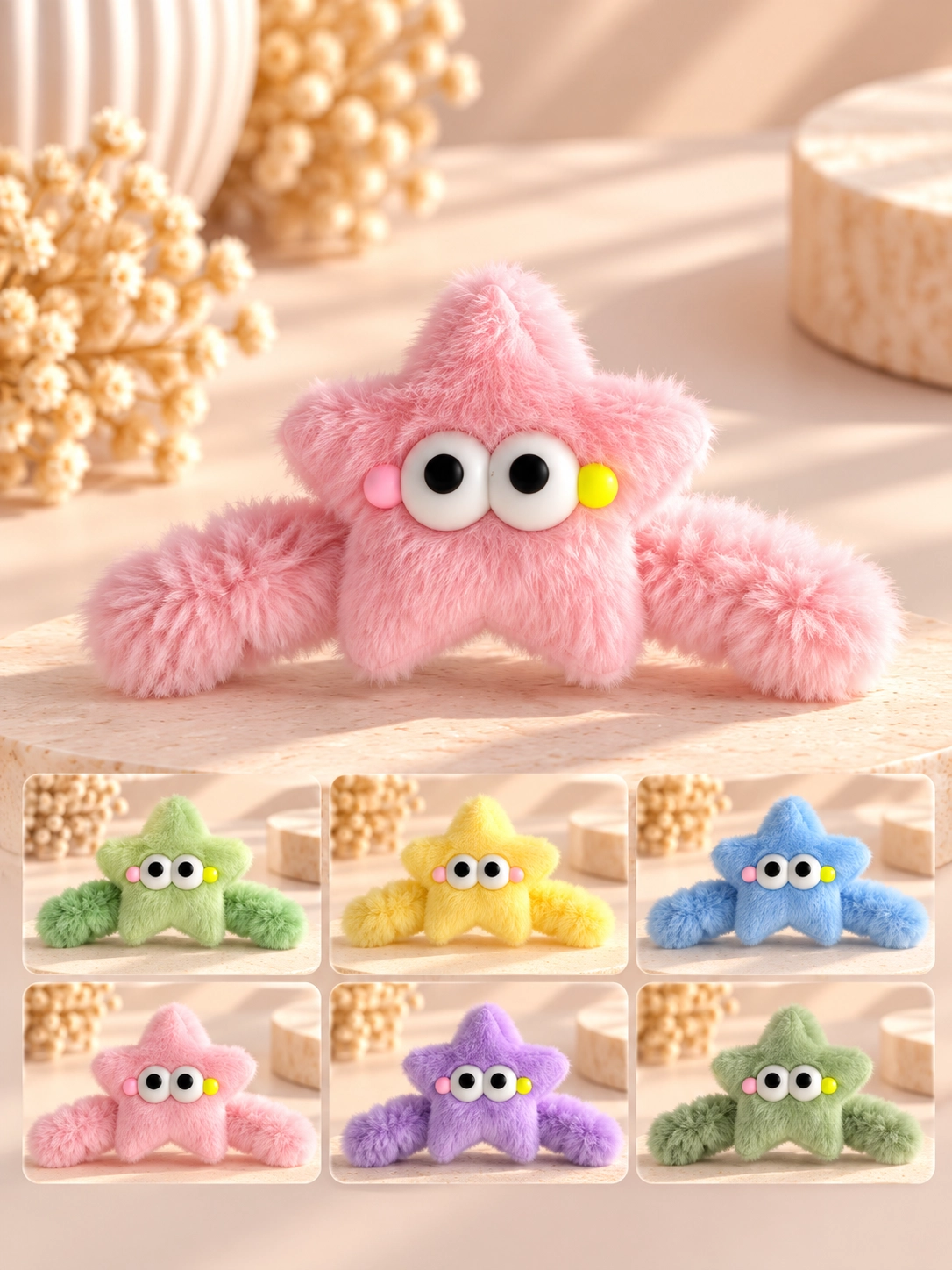 Peluş Dokulu Mandal Toka