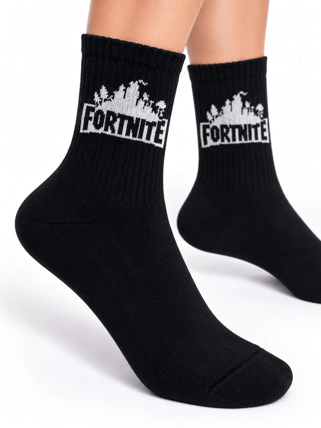 Fortnıte Temalı Siyah Çorap