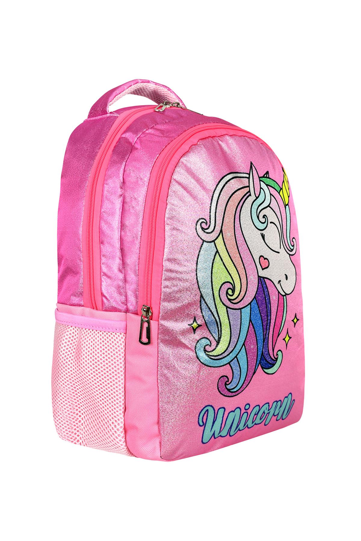 Simli Unicorn Ilkokul ve Beslenme Çantası Seti