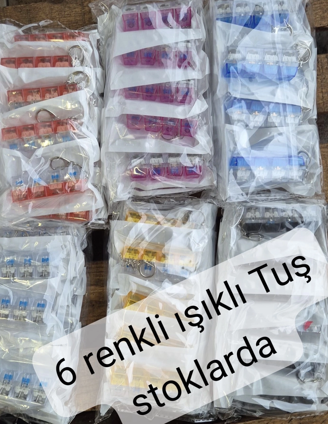 Işıklı Klavye Anahtarlık - Sorunsuz Tek Tek Paketli