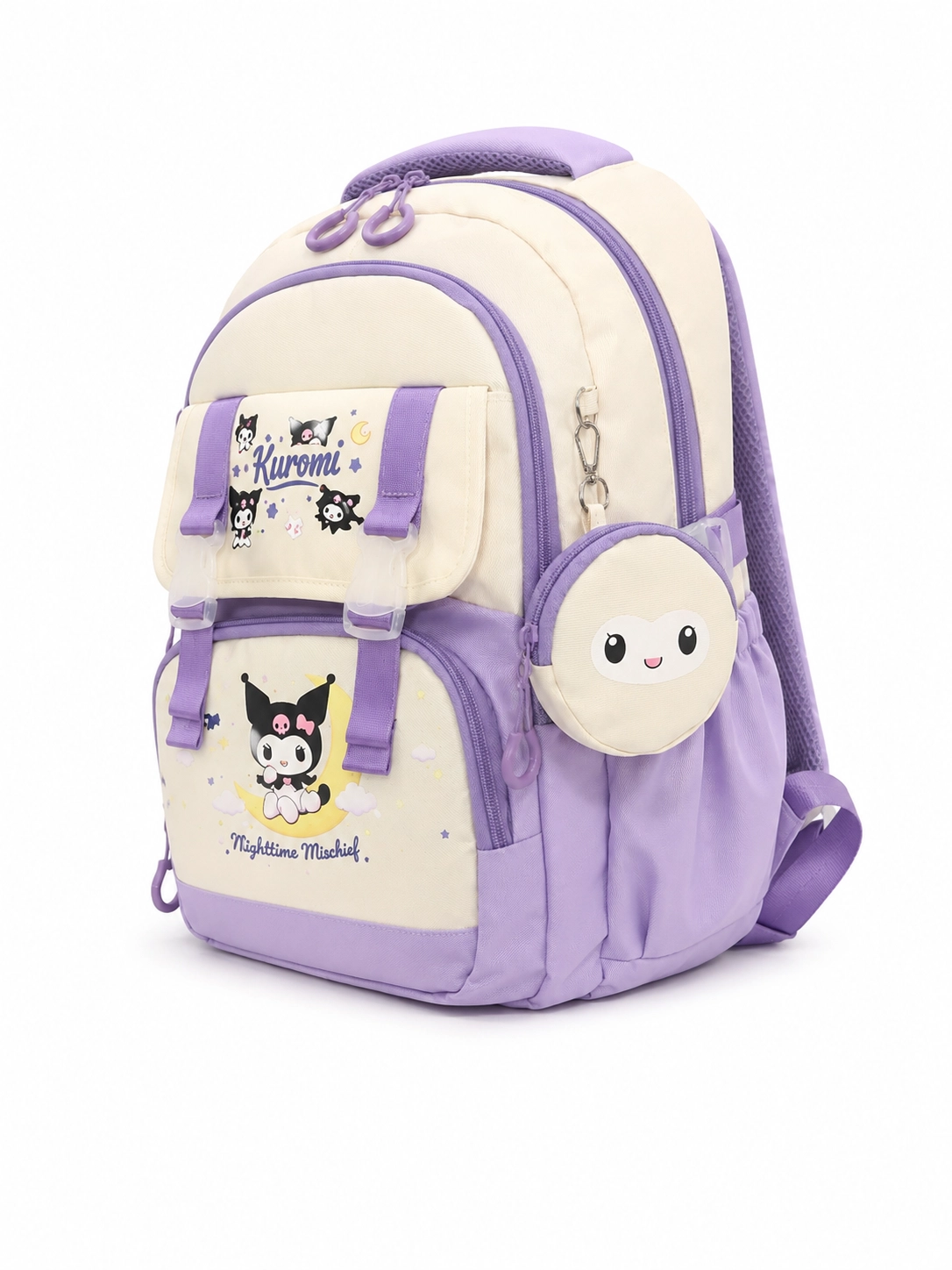 Kore Kawaii 4’lü Okul Çantası Seti Ortopedik Sırt Çantası - Twill Kumaş, Termal Beslenme Çantası, Kalemlik ve Cüzdan