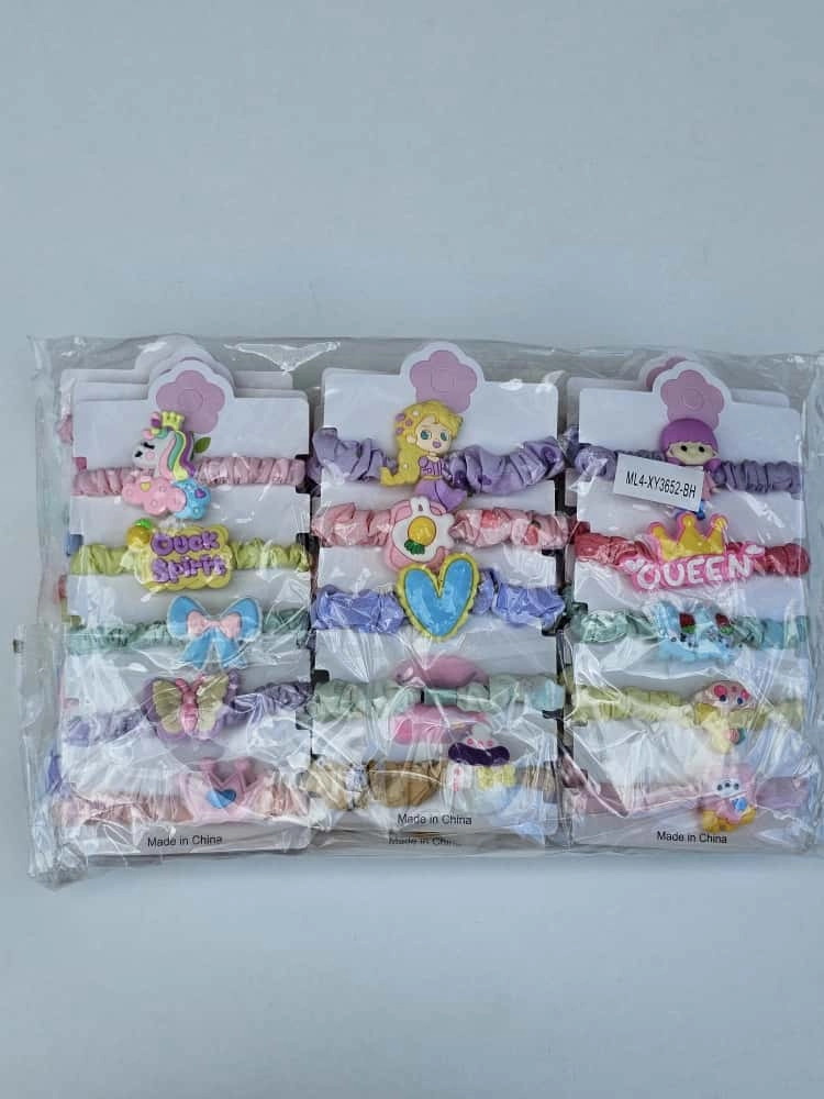 Değişik Figürlü  5’li Lastik Toka Kartı ✨ 12’li Paket