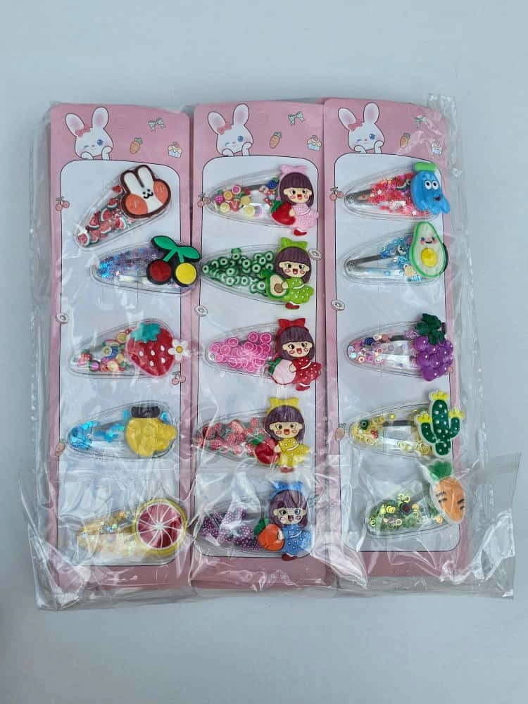 Pul,Boncuk Detaylı  Çıt Çıt Toka Kartı 5li ✨ 12’li Paket