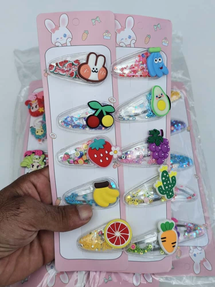 Pul,Boncuk Detaylı  Çıt Çıt Toka Kartı 5li ✨ 12’li Paket