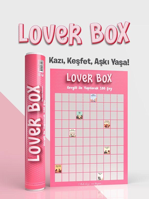 Lover Box | Sevgiliyle Yapılacak 100 Eğlenceli Aktivite | Kazı Kazan Poster