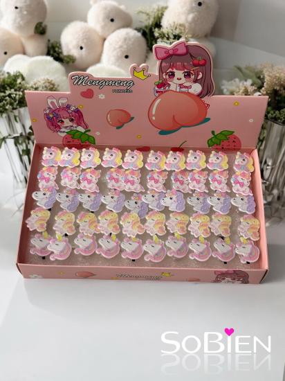 50’li Paket - Ayarlı Işıklı Unicorn Model Yüzük Seti