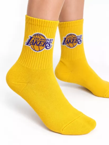 Sarı Lakers Çorap
