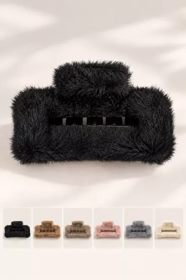 Peluş Dokulu Renkli Mandal Toka