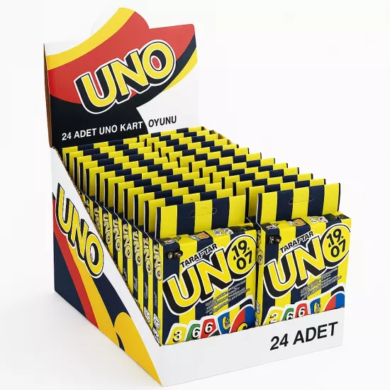 Uno Sarı Lacivert Kalın Kutu Kart Oyunu