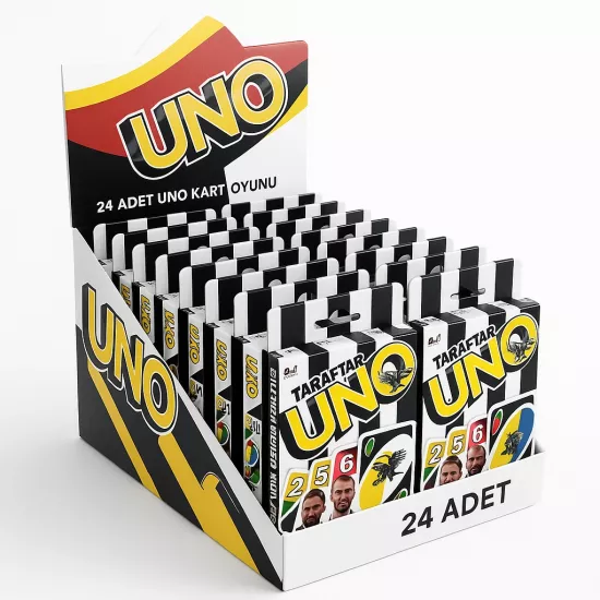 Uno Siyah Beyaz Kalın Kutu Kart Oyunu