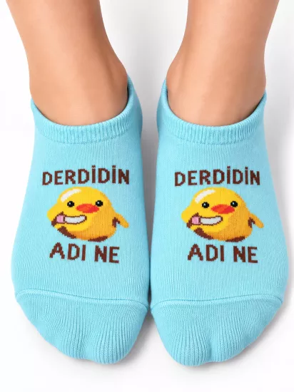 Sevimli Yazılı Çorap