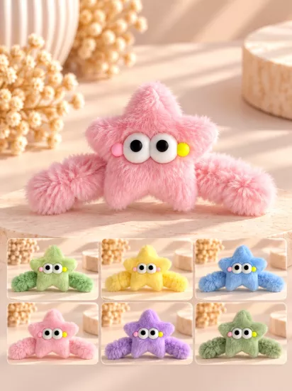 Peluş Dokulu Mandal Toka