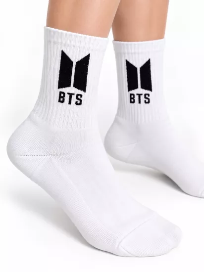 Bts Temalı Beyaz Çorap