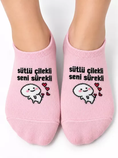 Sevimli Yazılı Çorap