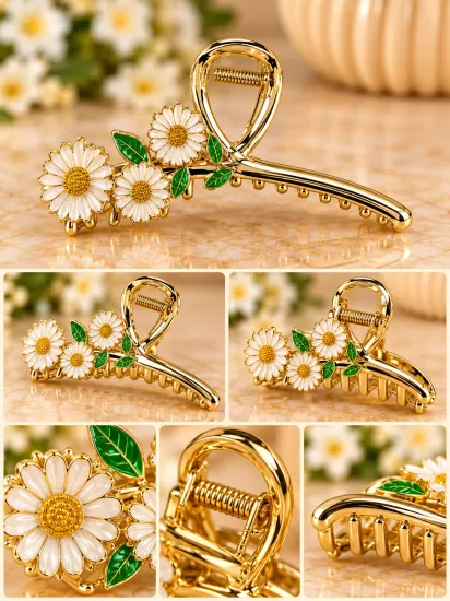 Gold Lüks Taşlı Metal Toka