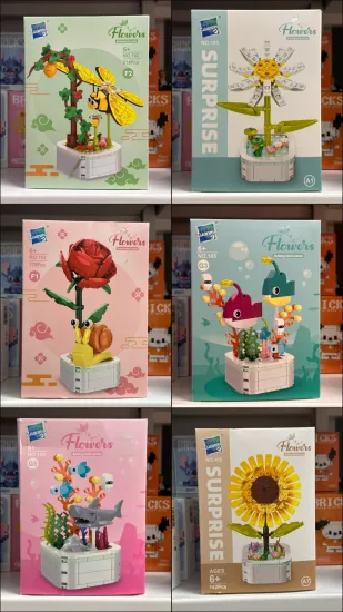 Büyük Boy Standlı Saksılı Çiçek Lego 