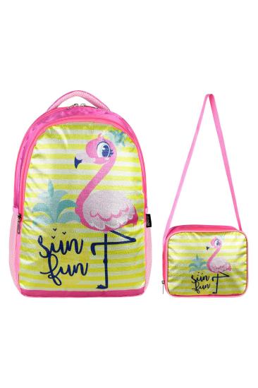 Flamingo Ilkokul ve Beslenme Çantası Seti