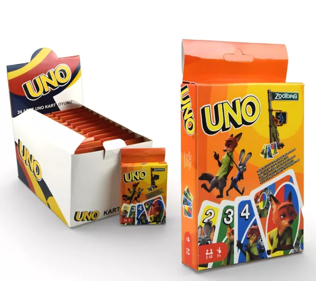 Uno Zootopia Kalın Kutu Kart Oyunu