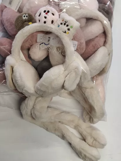 Figürlü Basmalı Peluş Kulaklık