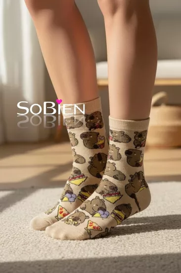 Kapibara Üst Kalite Soket Çorap