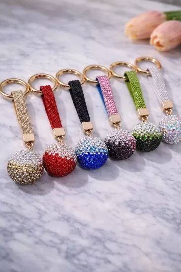 Kristal Taşlı Lüks Anahtarlık ve Çanta Aksesuarı