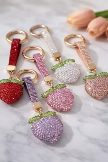 Kristal Taşlı Lüks Anahtarlık ve Çanta Aksesuarı