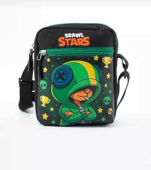  Brawl Stars Leon Çocuk Omuz Çantası – 3 Bölmeli – Su Geçirmez Kumaş (21×16×6 cm)