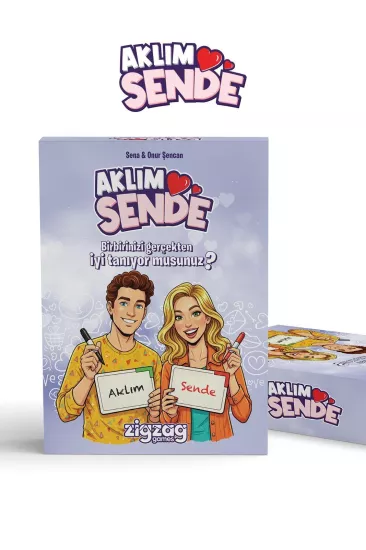 Aklım Sende – Çiftler İçin Eğlenceli İlişki Oyunu | 2 Kişilik Aşk ve Uyum Testi Kart Oyunu 