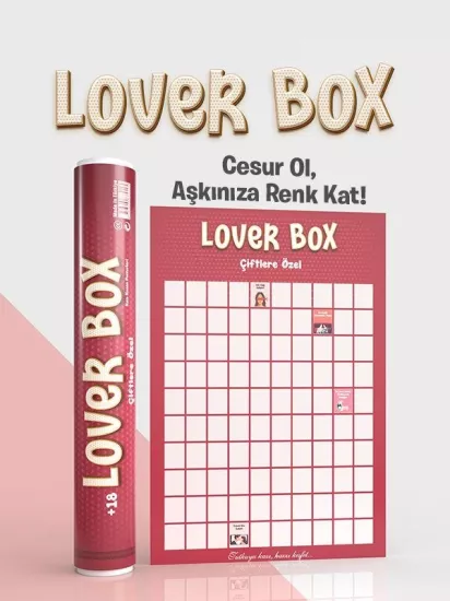 Lover Box Çiftlere Özel | Partnerinle Yapılacak 100 Yetişkinlere Özel Aktivite | Kazı Kazan Poster-Stand Hediyeli