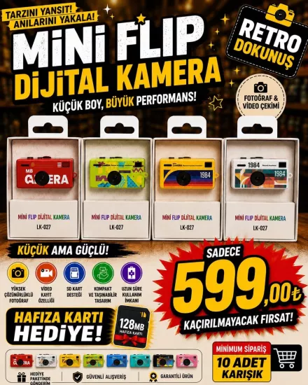 ✨ Popüler Retro Mini Kamera
