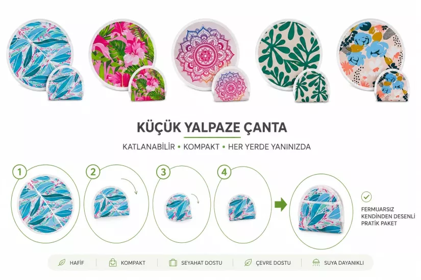 20+ Kore Model Çantalı Katlanır Yelpaze