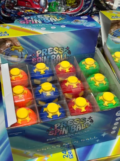 İthal Kutulu Press Spin Ball Stres Oyuncağı