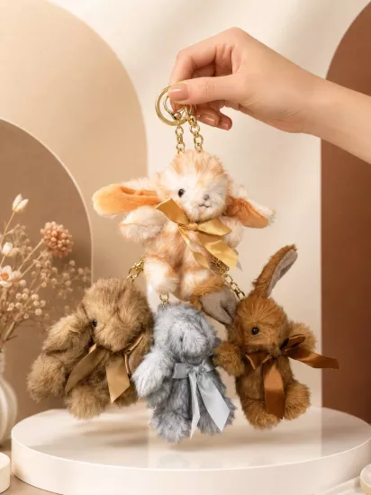 Lüks İthal Büyük Peluş Anahtarlık Çanta Süsü