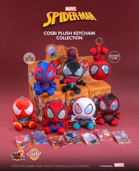 Süpriz Paket Blind Box Seri 1 Örümcek Adam Comic Cosbi Plush Keychain