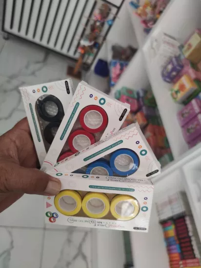 Magnetic Ring Stres Giderici Manyetik 3 Halkalı Oyuncak Relax Fidget Oyuncak Stres Yüzüğü