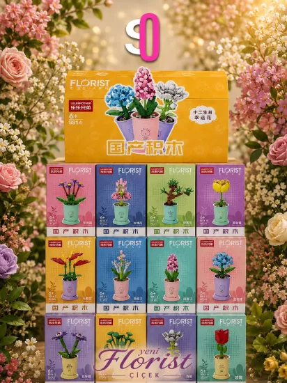 Popüler Saksılı Florist Stantlı Çiçek Lego