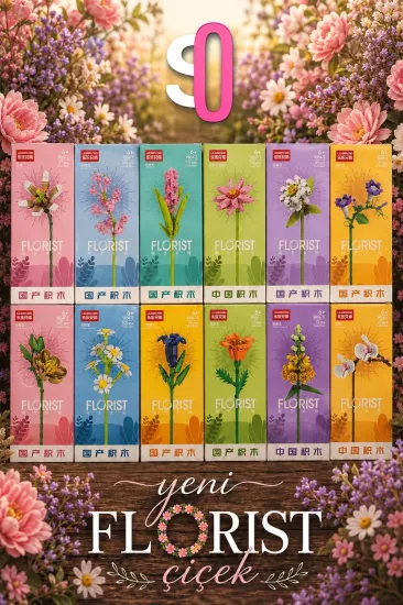 Popüler Saksılı Florist Stantlı Çiçek Lego