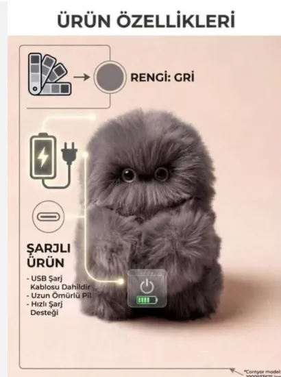  Mirumi Akıllı Peluş Robot Oyuncak - Müzikli - Hareketli Kafa - Etkileşimli Sevimli