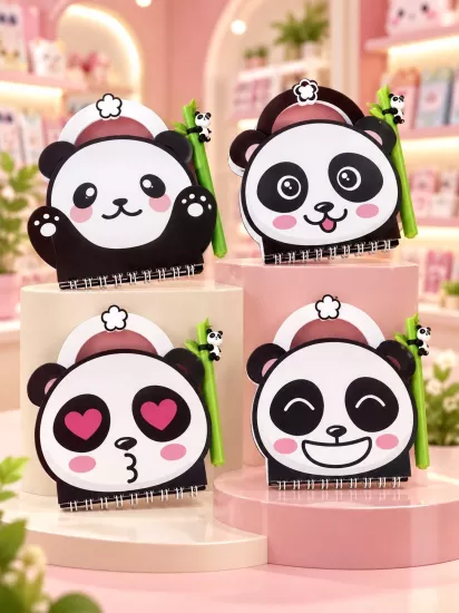 Sevimli Panda Defter Kalem Seti