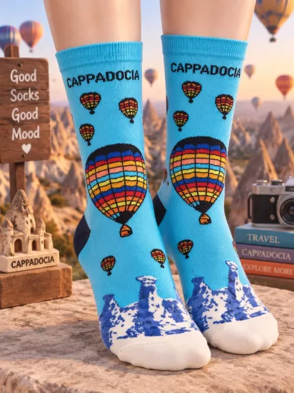 Cappadocıa Temalı Çorap